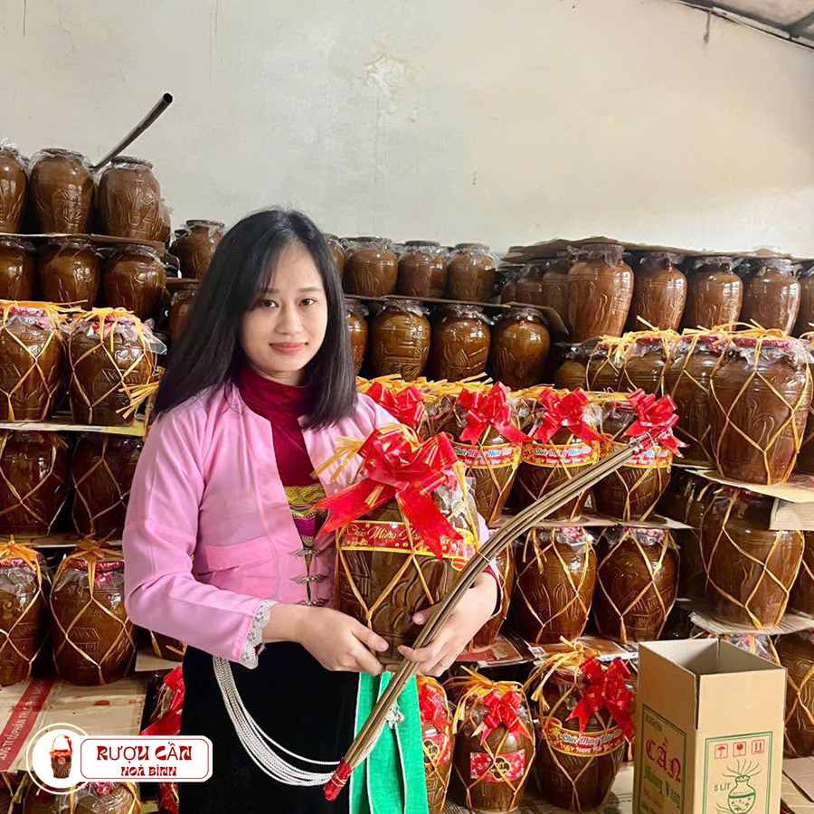 Bình rượu cần làm quà biếu